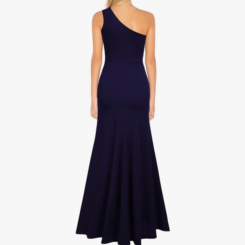 WOOSEA Women’s One Shoulder Sleeveless Bodycon Mermaid Evening Cocktail Dress - Picture 2 of 7